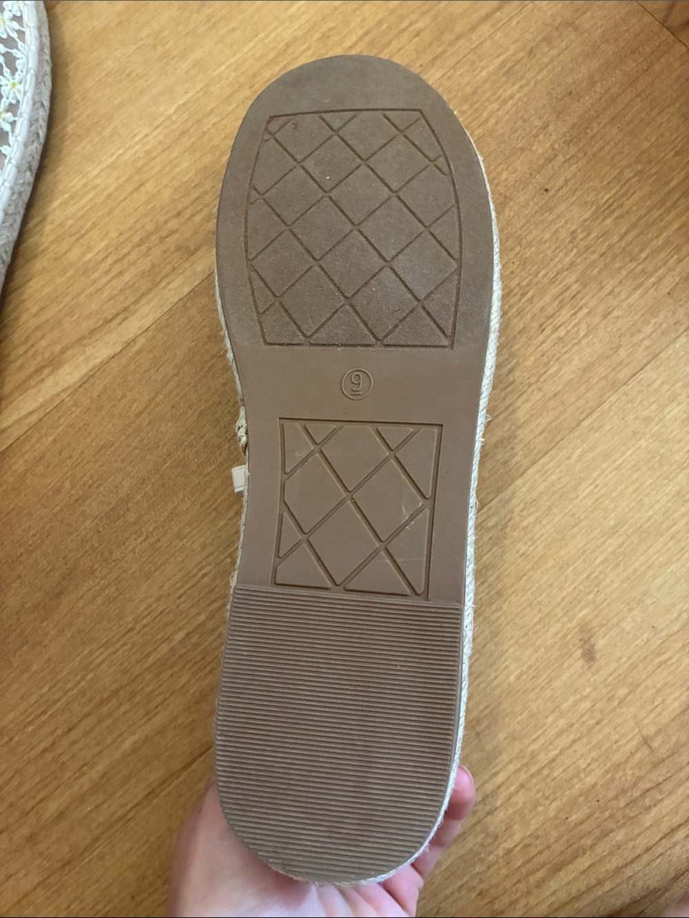 Madden Girl Cream Lace Espadrille Ballet Flats with Bow - Picture 7 of 10